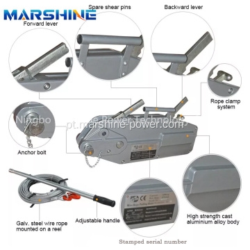 Bloco de equipamento de chave de mão de corda de arame